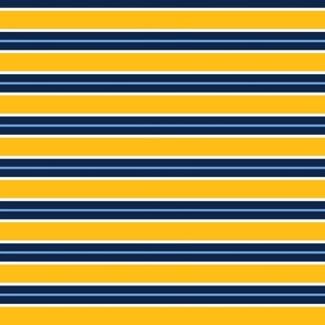 Preppy Yellow and Navy Horizontal Stripes