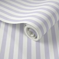 S - Half inch - Lilac and white Vertical Cabana Nautical Stripes