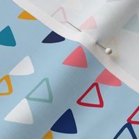 Party Triangles on Light Blue Ground with WhiteTriangles