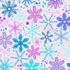 Ditsy Snowflakes and Peppermint Candy Canes