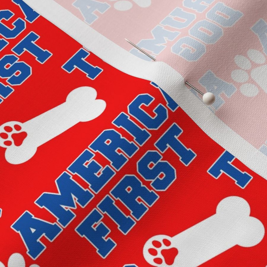 Medium Trump Dog America First Red Blue