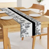 Black Greyhound Toile border panel