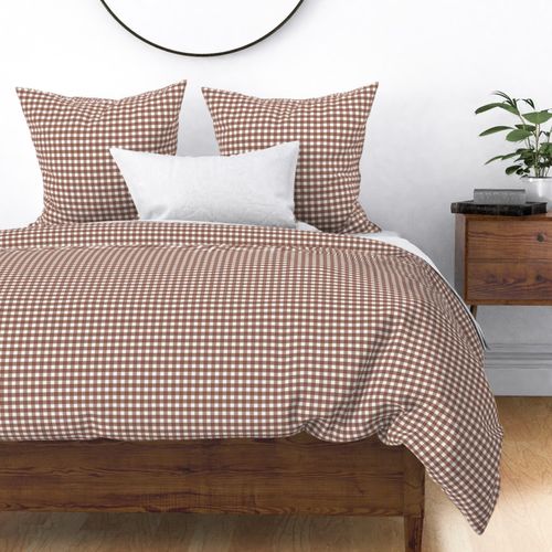 Fabulous Gingham Chocolate Brown -small Scale