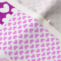 FAUX QUILTY HEARTS - FUCHSIA.PINK.BABY PINK