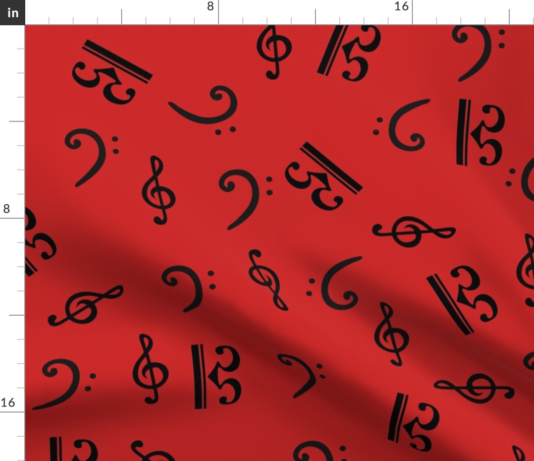 Clefs Red LWade Designs