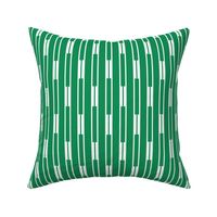 Geo Chain Kelly Green and White Minimalist Geometric Vertical Block Stripes