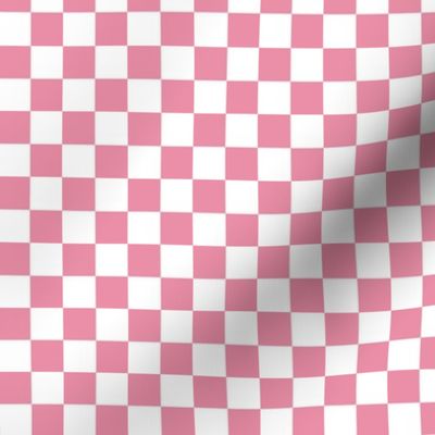 Checkerboard Dark Pink and White