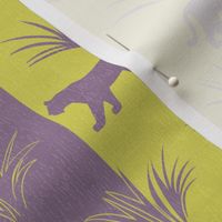 A Textured Tiger Silhouette - Purple - yellow ( Small )