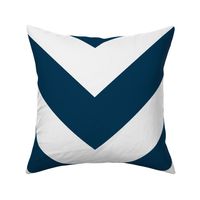 Large scale Navy and White Chevron 