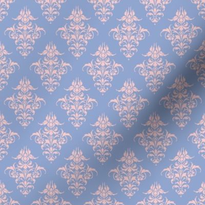 Vintage Damask Pattern | Classic | Traditional | Serenity and Rose Quartz | Dusky Blue | Dusky Pink