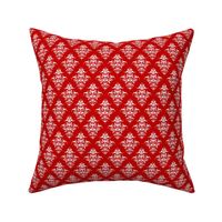 Vintage Damask Pattern | Classic | Traditional | Red and White | 