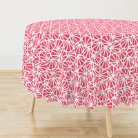 Mari - Geometric Circles - Coral, White Line - Large Scale