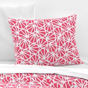 Mari - Geometric Circles - Coral, White Line - Large Scale