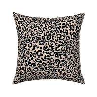 M-Modern Animal skin Leopard Cheetah black on bone white Print