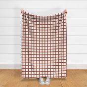 Simple Plaid with Subtle Linen Texture.red and white.medium scale