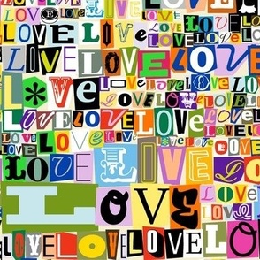 Letters of L-O-V-E  || valentine valentines day love collage ransom note romance alphabet typography
