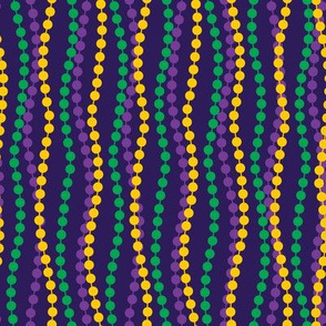  Spoonflower Fabric - Bold Mardi Gras Beads Carnivale Fat  Tuesday Printed on Satin Fabric by The Yard - Sewing Lining Apparel Fashion  Blankets Decor