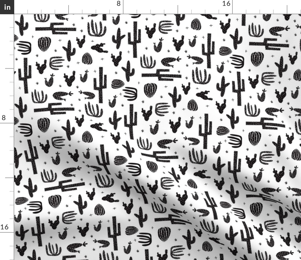 cactus black and white