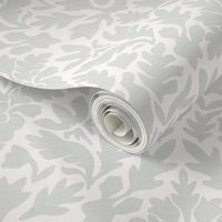 L - Damask Abstract Indian Floral Ivory grey