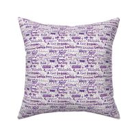 Small - Believe in yourself Affirmation Words - Lettering - Violet Plum Purple Lilac on Milk