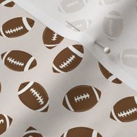 4x4 Football's tossed on neutral background 