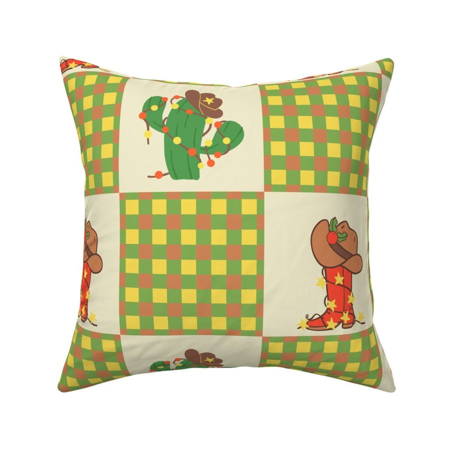 Western Christmas Checkerboard/ Large