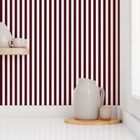 Small Cabana stripe - Burgundy Red and cream white - Candy stripe - Awning stripes - nautical - Striped wallpaper - resort coastal sunbrella tiki vertical red stripe