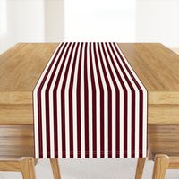 Small Cabana stripe - Burgundy Red and cream white - Candy stripe - Awning stripes - nautical - Striped wallpaper - resort coastal sunbrella tiki vertical red stripe