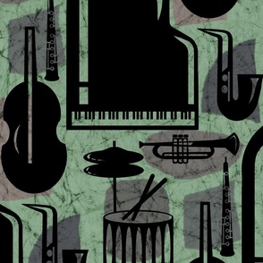 Jazz Instruments-green-gray-combo