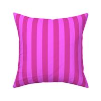 Pink and Dark Rose Pink 1-inch stripes  (#ff65fd, #e241ab)