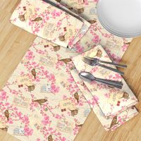 Vintage Love Letters and Cherry Blossoms