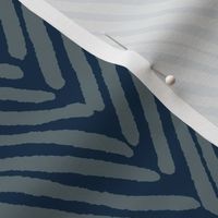 Japandi Herringbone Pattern - Indigo Design - Large