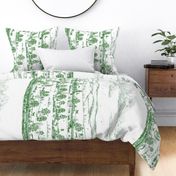 Toile Greyhound Landscape paenl in green