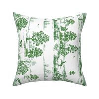 Toile Greyhound Landscape paenl in green