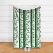 Toile Greyhound Border in green