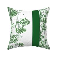 Toile Greyhound Border in green