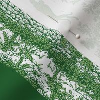 Toile Greyhound Border in green