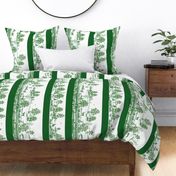 Toile Greyhound Border in green