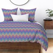 Pastel Zig Zag Rainbows - Multicolor & Periwinkle