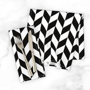 Small Black-White Herringbone