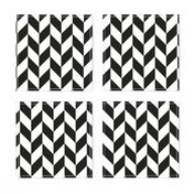 Small Black-White Herringbone