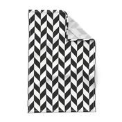 Small Black-White Herringbone