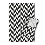 Small Black-White Herringbone