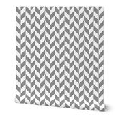 Small Gray-White Herringbone