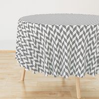 Small Gray-White Herringbone