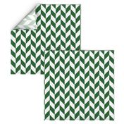 Small Green-White Herringbone