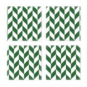 Small Green-White Herringbone