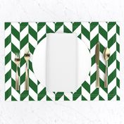 Small Green-White Herringbone