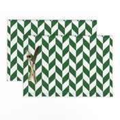 Small Green-White Herringbone