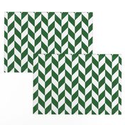 Small Green-White Herringbone